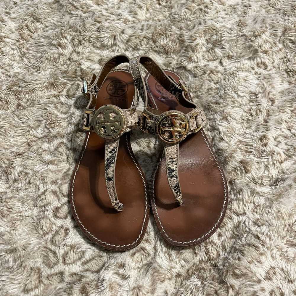 Tory Burch snake print sandals